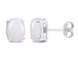 2.00 Carat (ctw) Opal Oval Stud Earrings in Sterling Silver